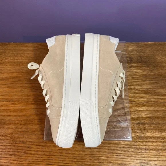 Soludos Women's The Ibiza Platform Sneaker 6 Sand Suede Casual Travel Neutral - Picture 9 of 12